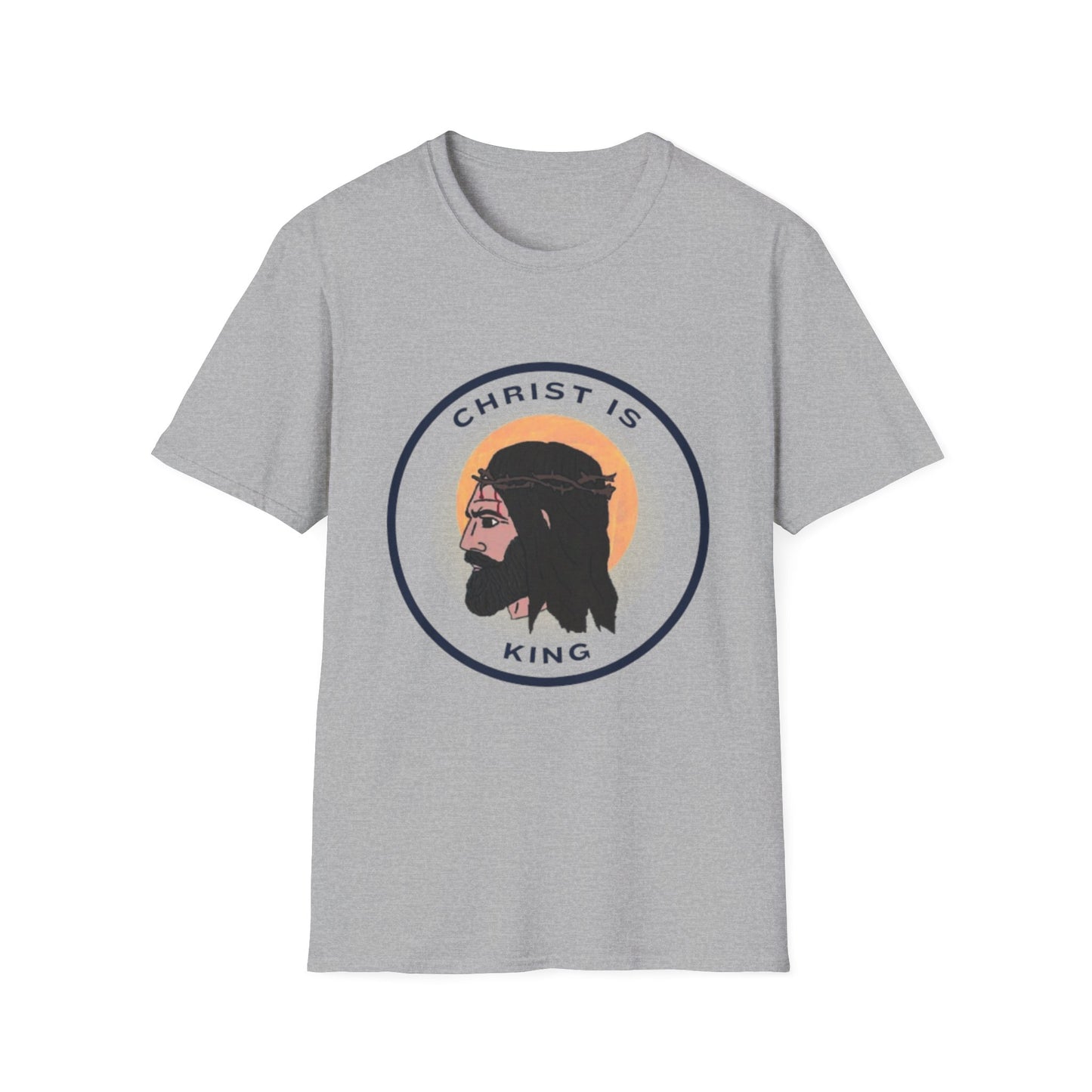 Christ is King v1lg Light Logo Unisex Softstyle T-Shirt