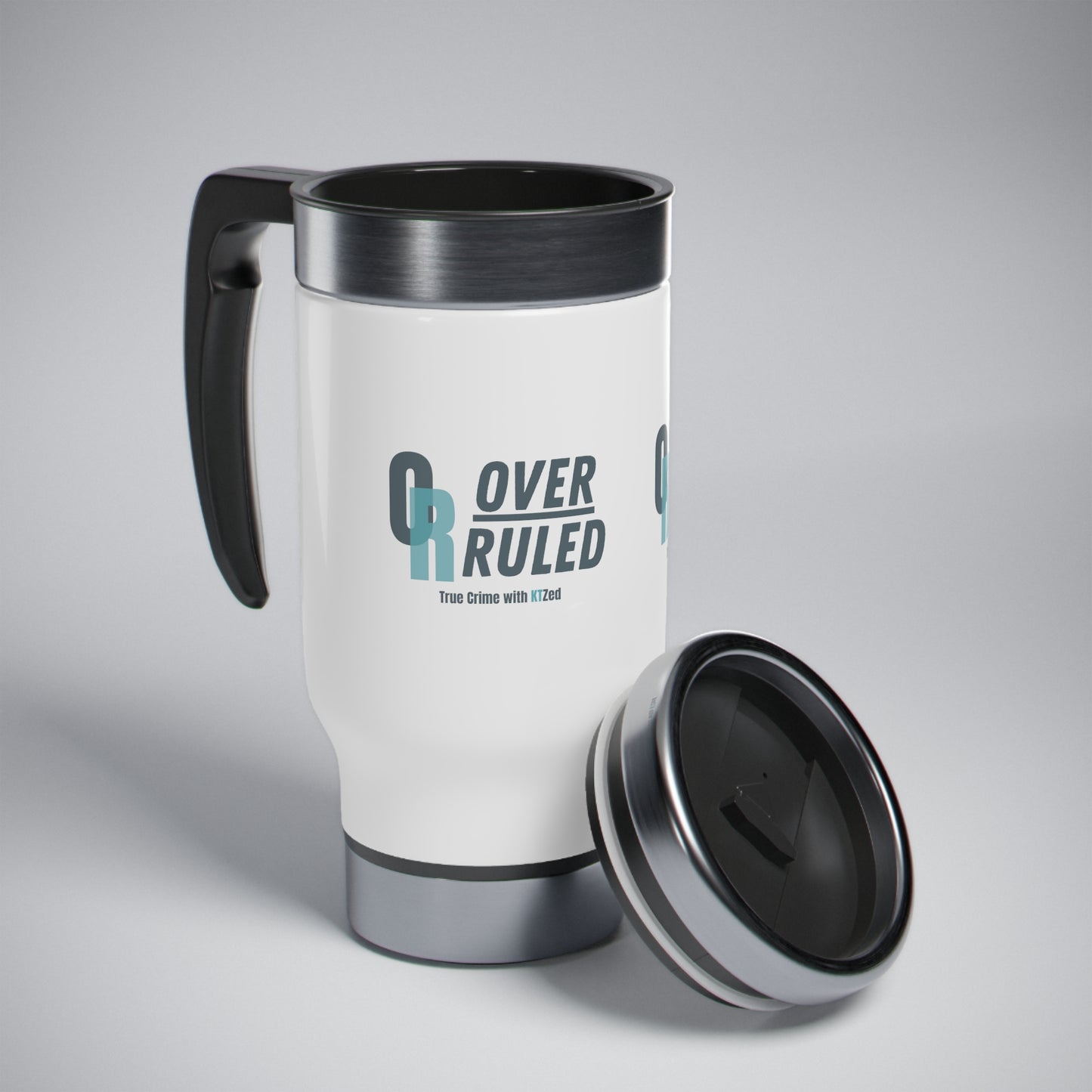 Overruled Stainless Steel Travel Mug with Handle, 14oz