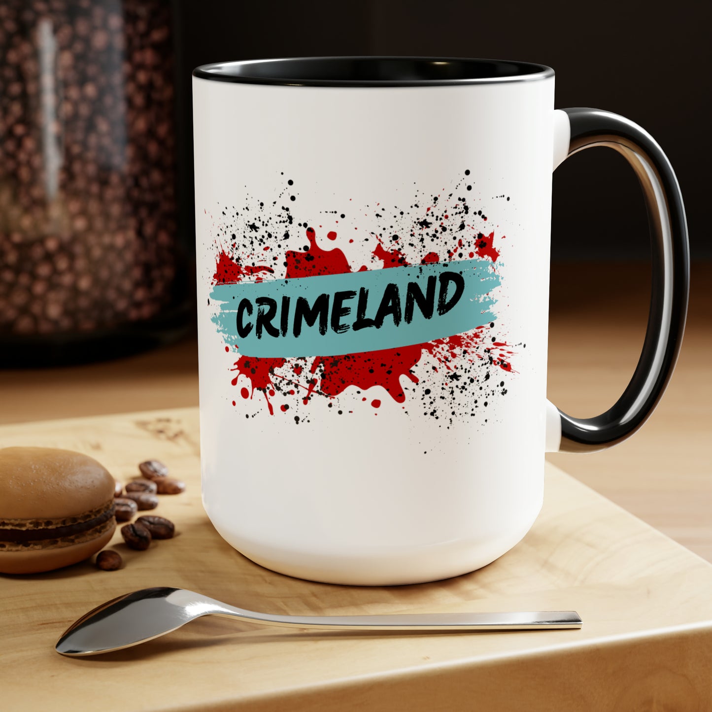 Crimeland Two-Tone Coffee Mugs, 15oz