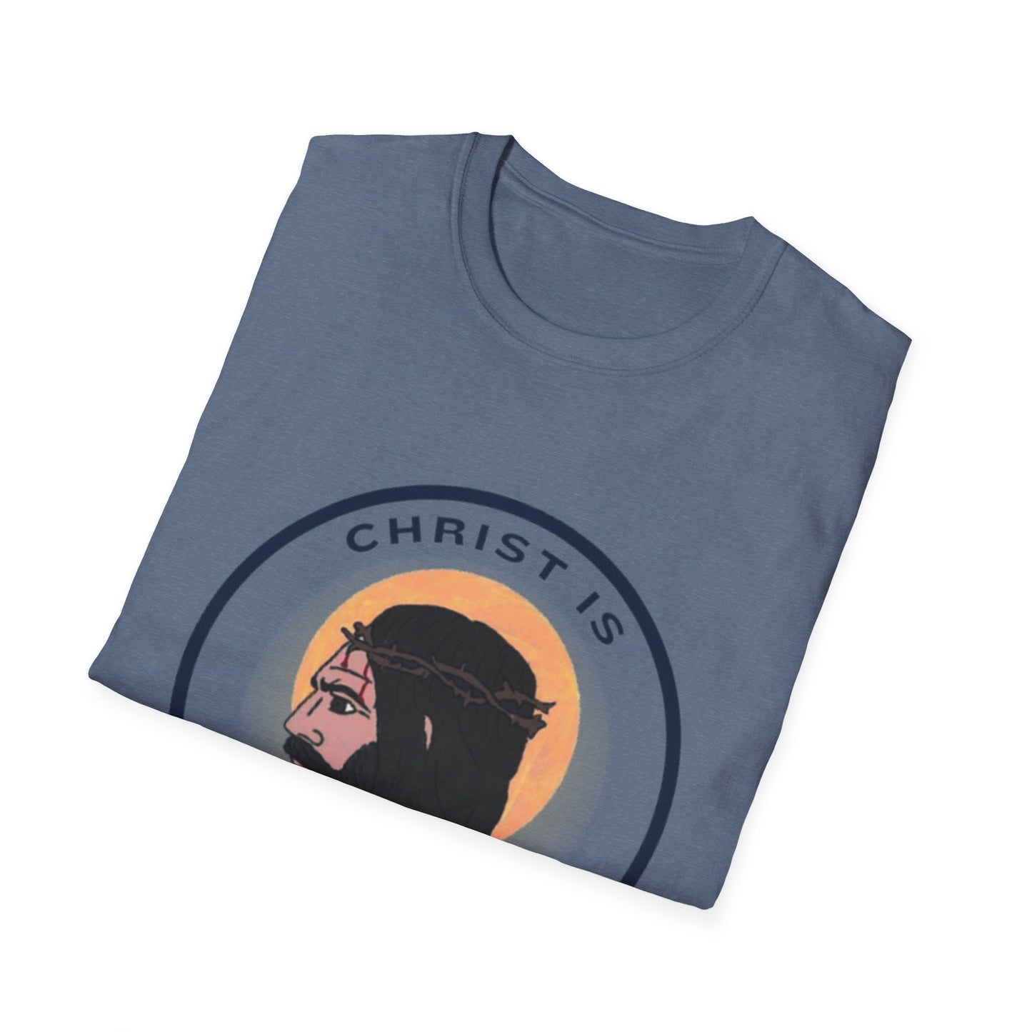 Christ is King v1lg Light Logo Unisex Softstyle T-Shirt