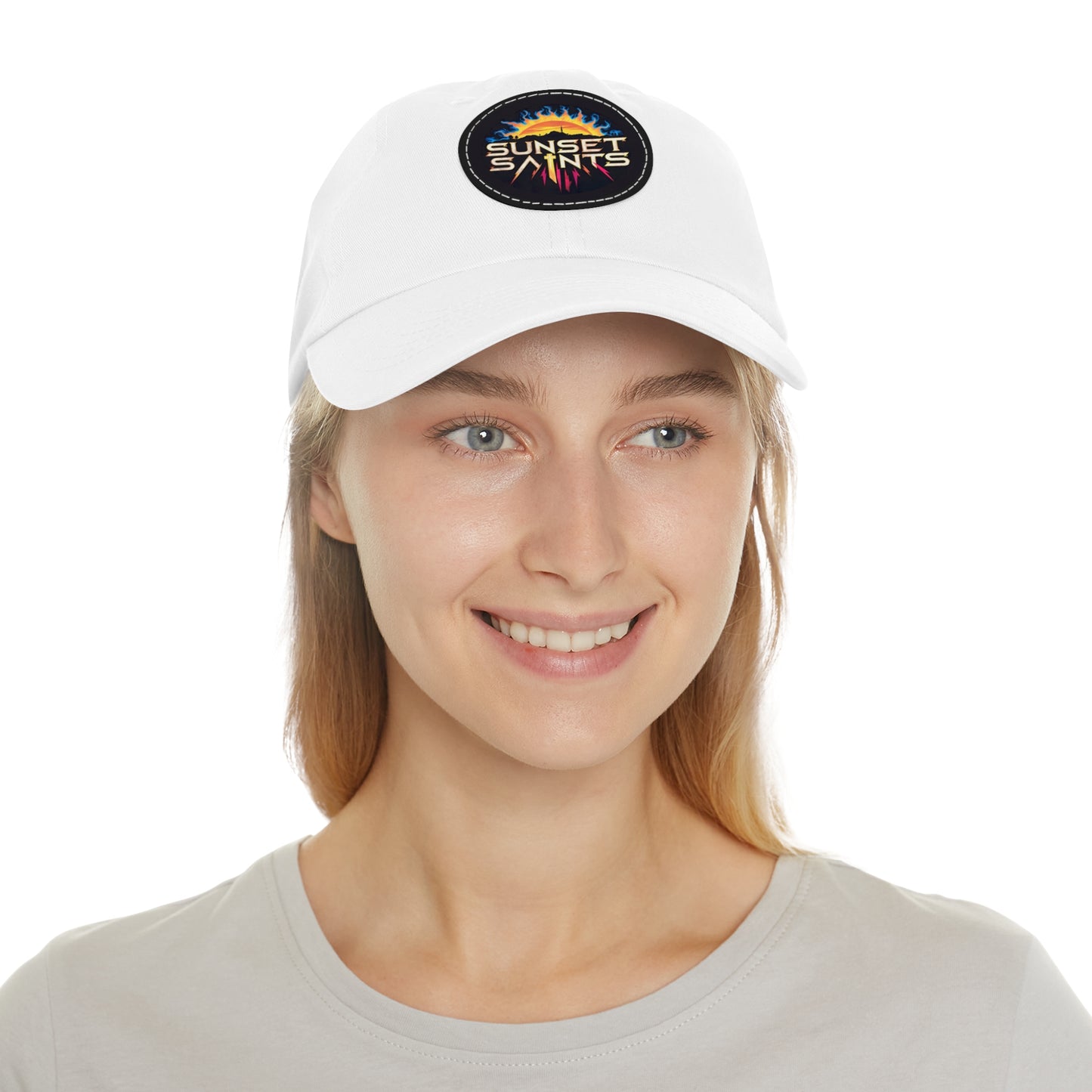 Sunset Saints Hat with Leather Patch (Round)