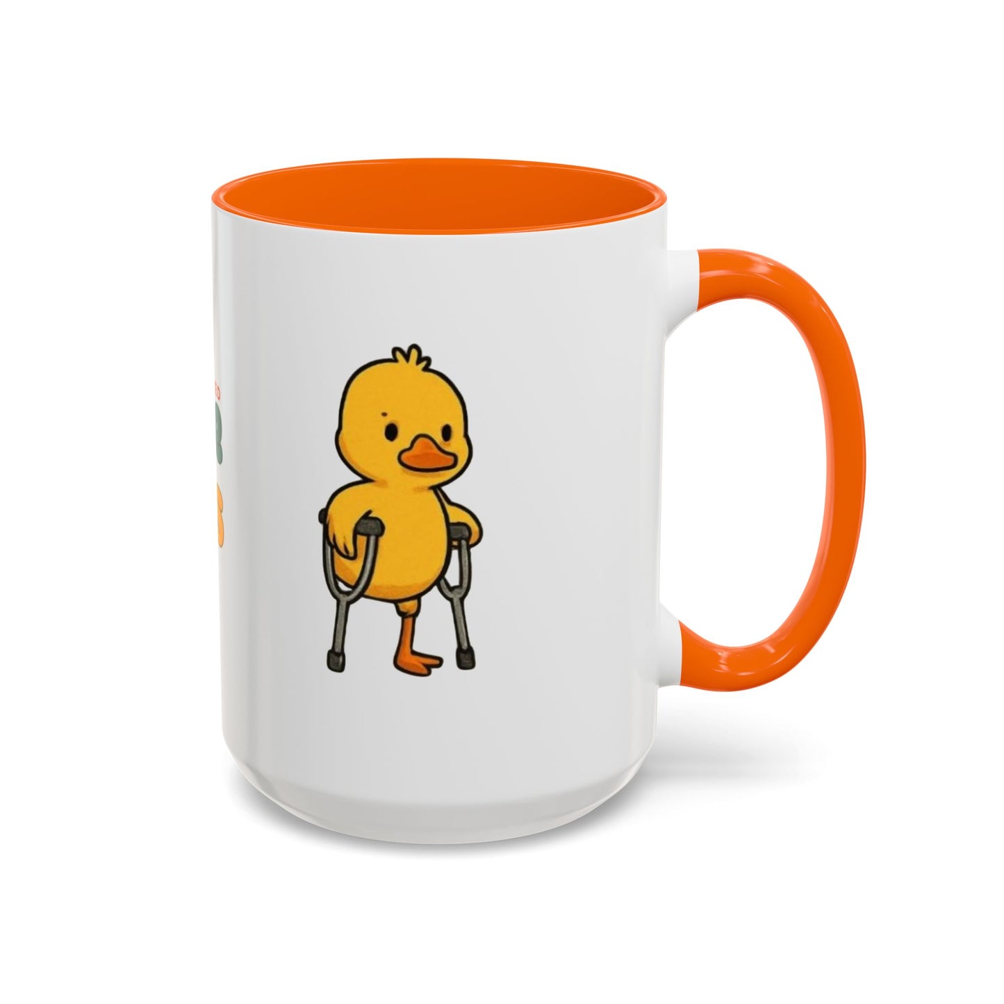 Accent Coffee Mug — Retro "Booze & Bodycams" Duck Design (15 oz)