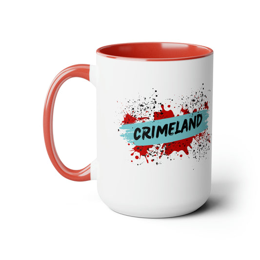 Crimeland Two-Tone Coffee Mugs, 15oz