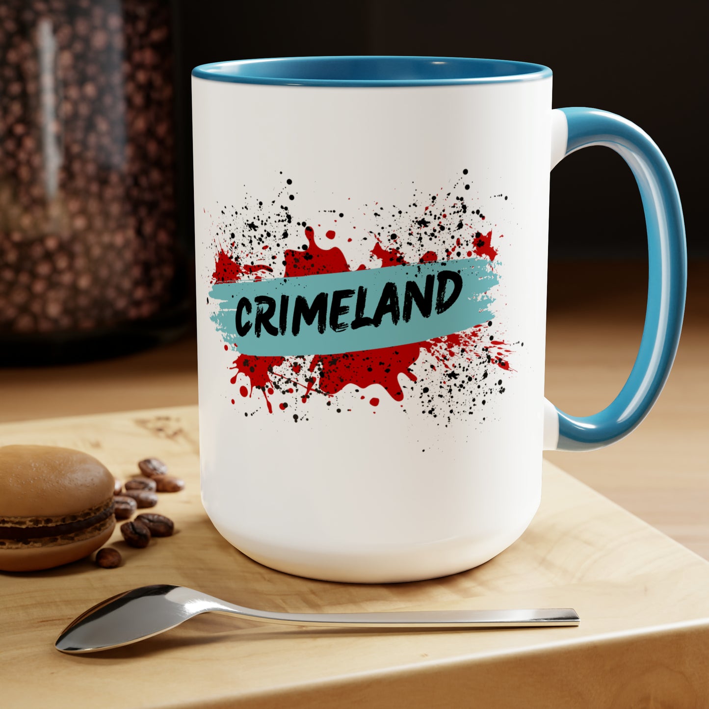 Crimeland Two-Tone Coffee Mugs, 15oz