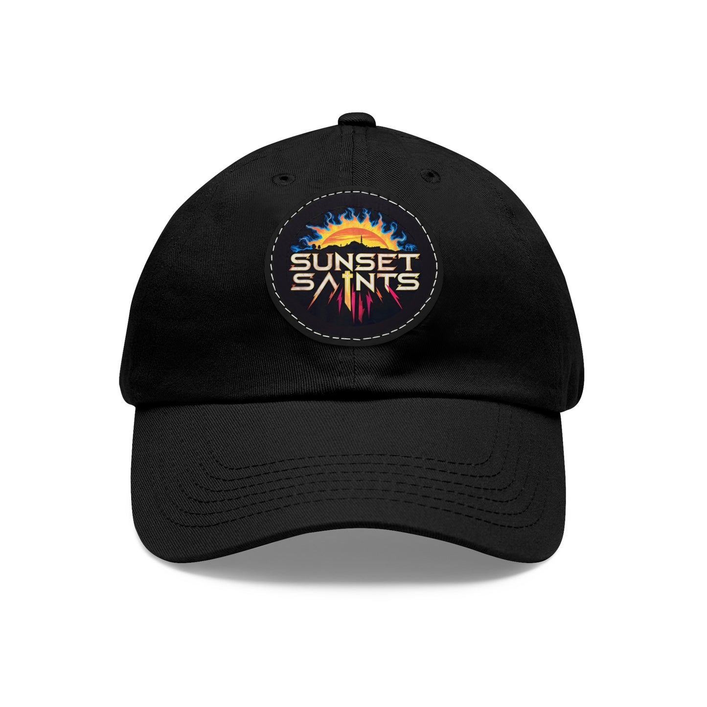 Sunset Saints Hat with Leather Patch (Round)