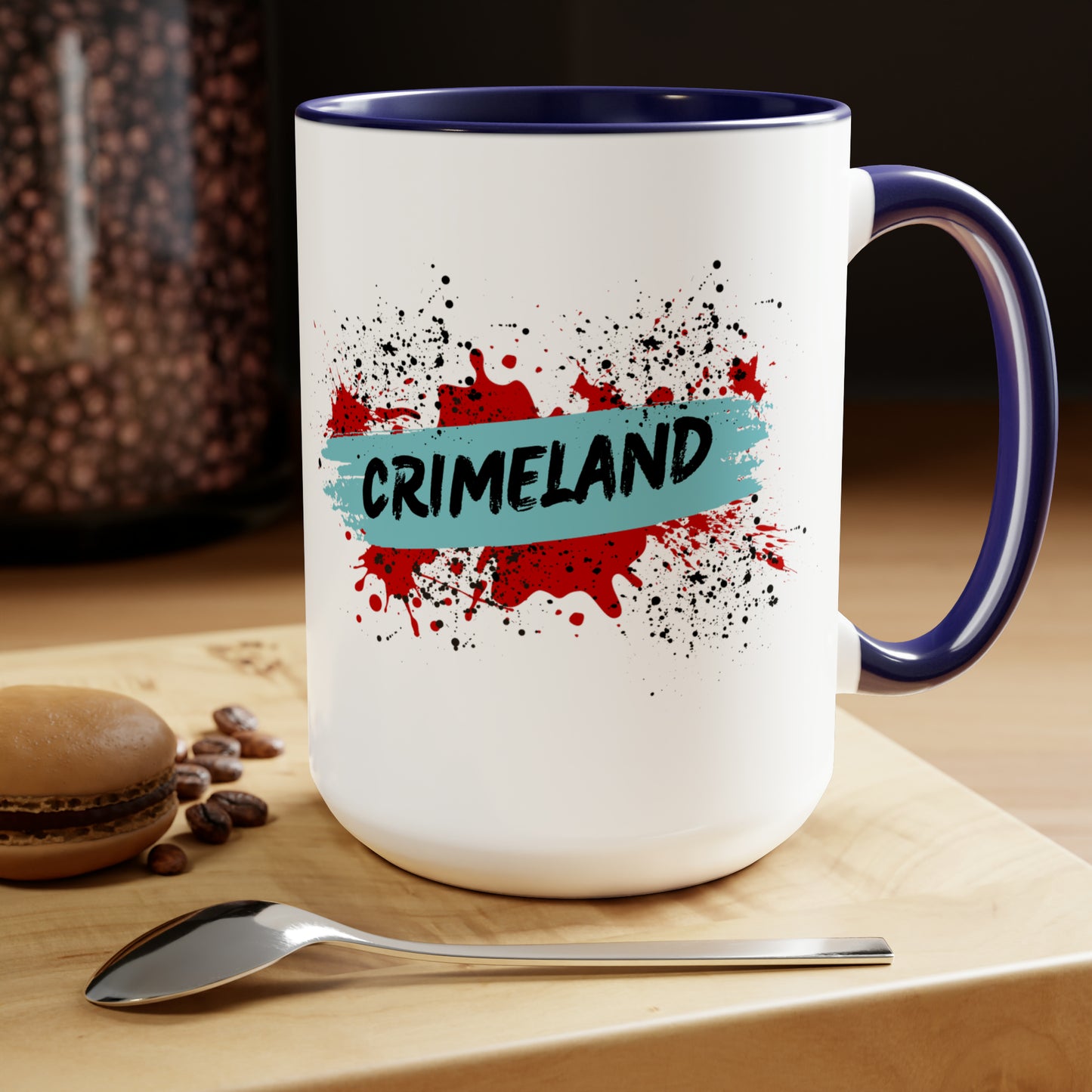 Crimeland Two-Tone Coffee Mugs, 15oz