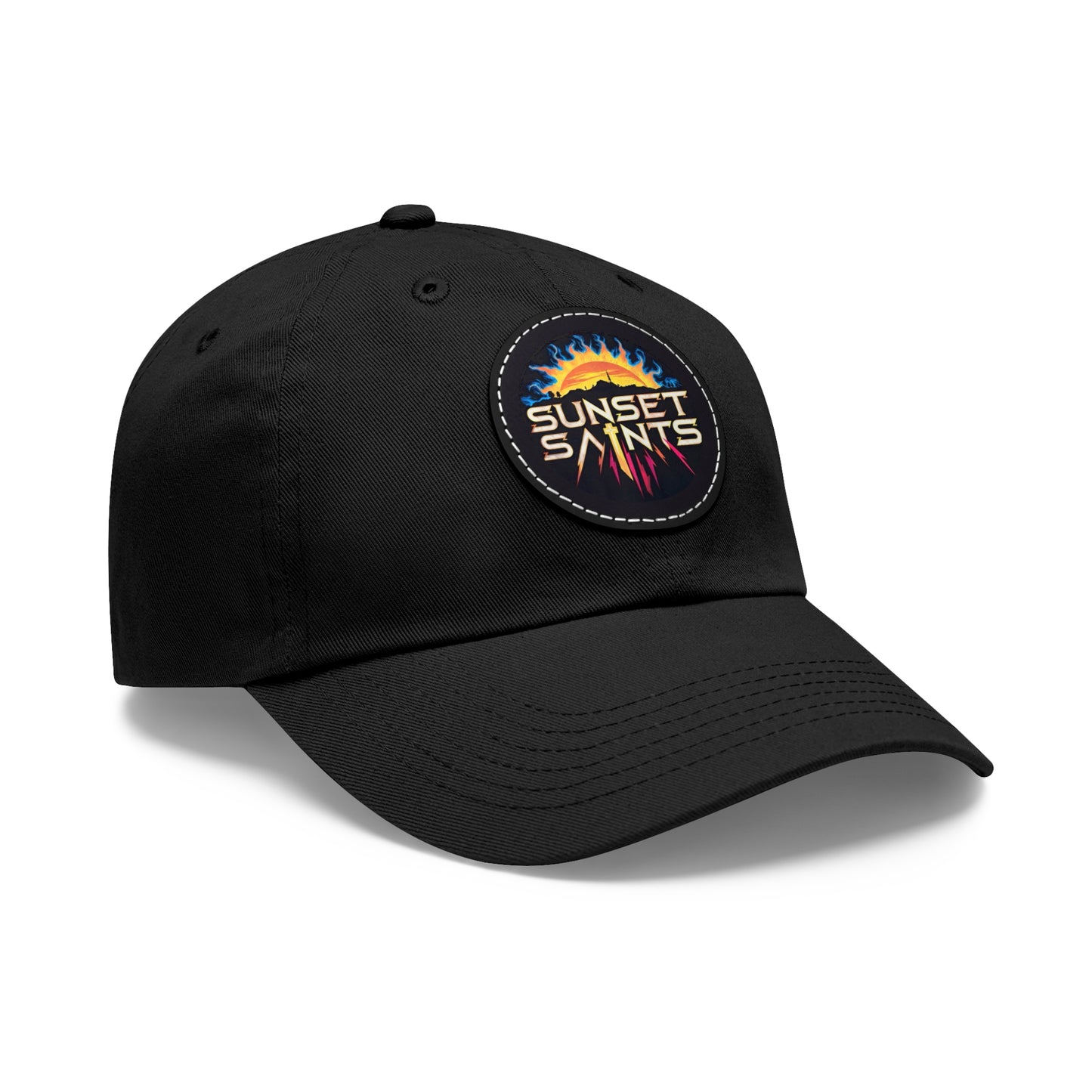 Sunset Saints Hat with Leather Patch (Round)