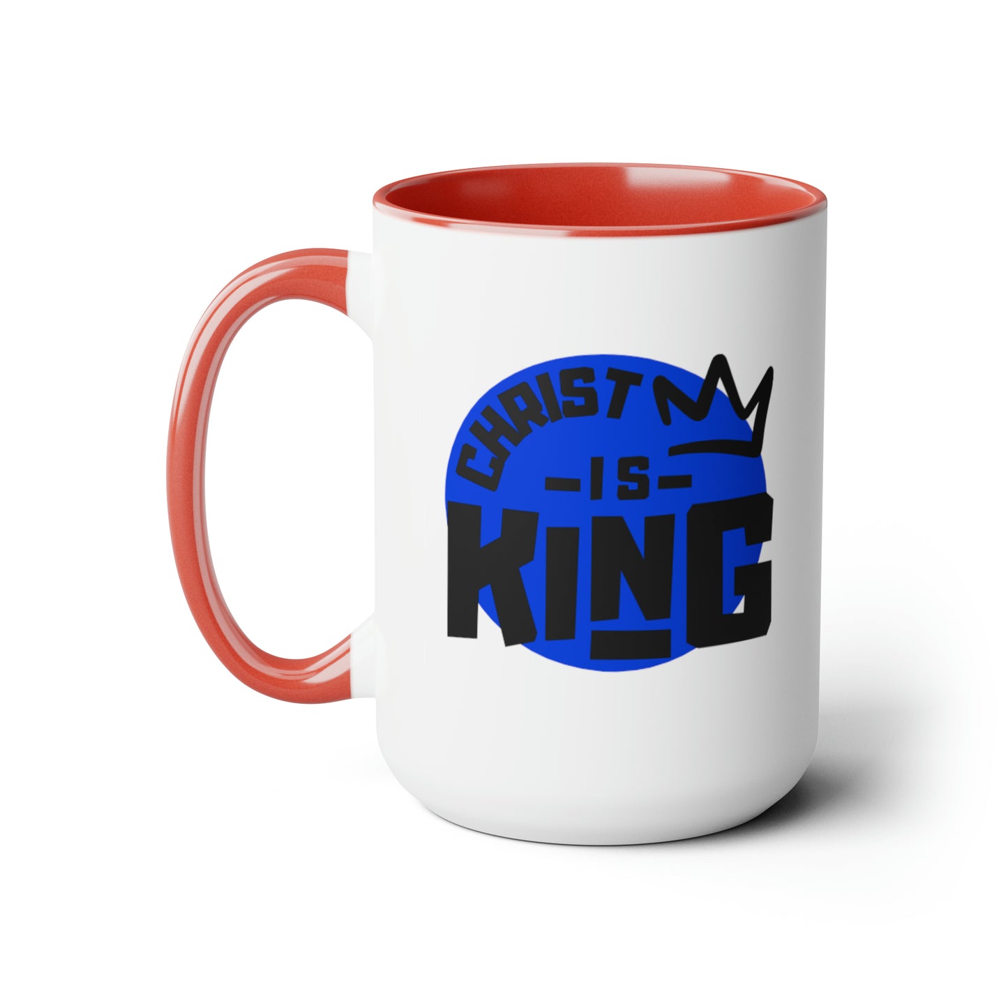 Christ is King Two-Tone Coffee Mugs, 15oz