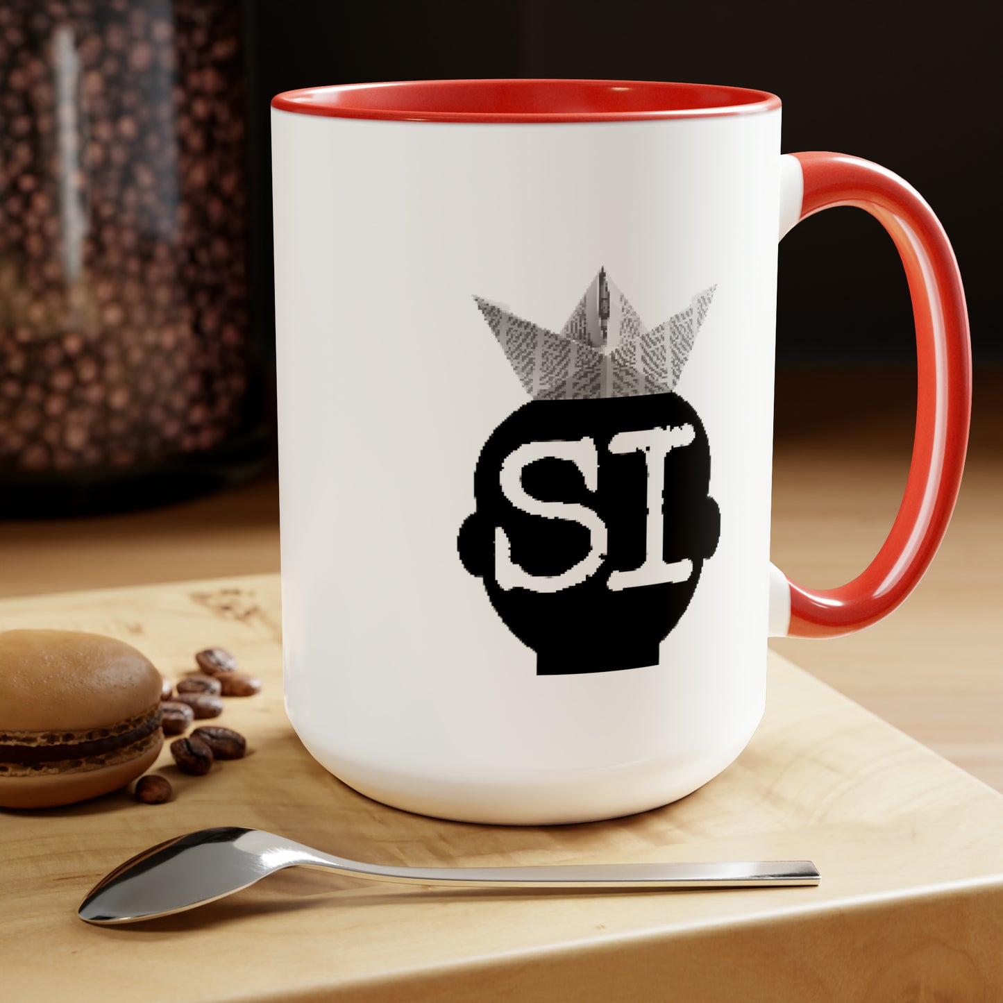 SI Two-Tone Coffee Mugs, 15oz