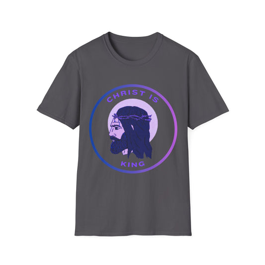 Christ is King v1lg dark Small Logo Unisex Softstyle T-Shirt