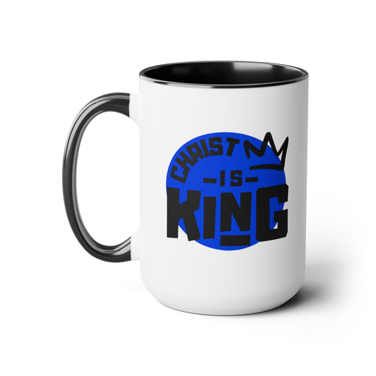 Christ is King Two-Tone Coffee Mugs, 15oz