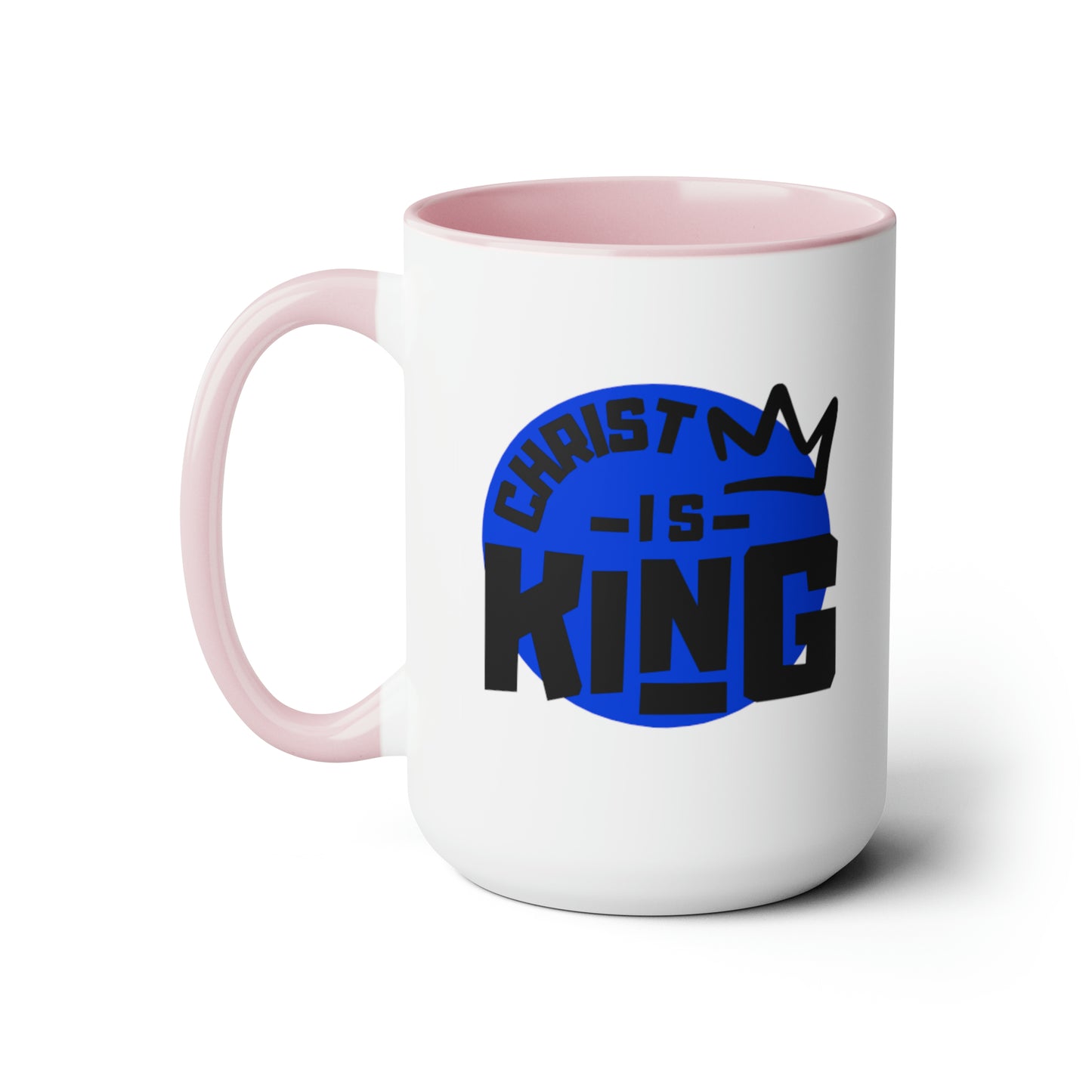 Christ is King Two-Tone Coffee Mugs, 15oz